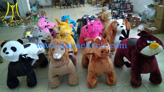 Hansel shopping mall walking electric mountable animal plush ride المزود