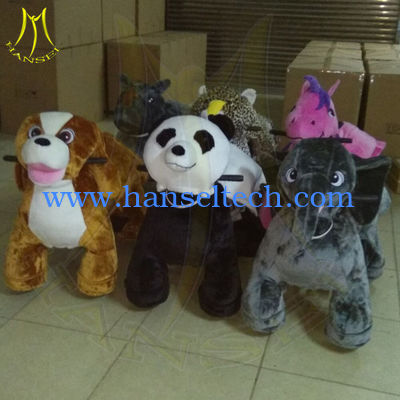 Hansel shopping mall walking electric mountable animal plush ride المزود