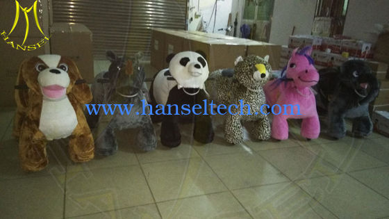 Hansel amusement park games electric mountable plush motorized animal المزود