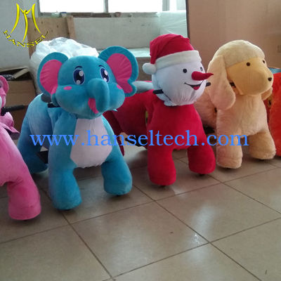 Hansel amusement games coin operated children ride on stuffed animals المزود
