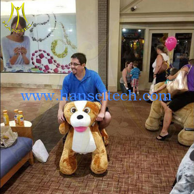 Hansel amusement chinese electronic toys ride on plush motorized animals المزود