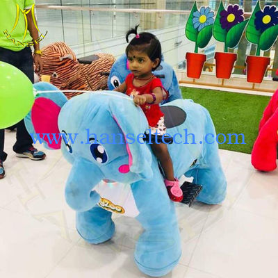 Hansel amusement park moving stuffed electric ride on animals for park المزود