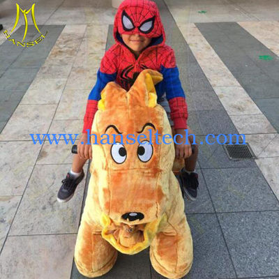 Hansel amusement games walking stuffed ride on battery operated animals المزود