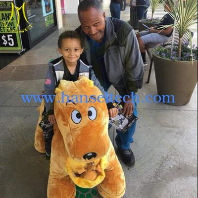 Hansel wholesale walking coin operated motorized plush riding animals المزود