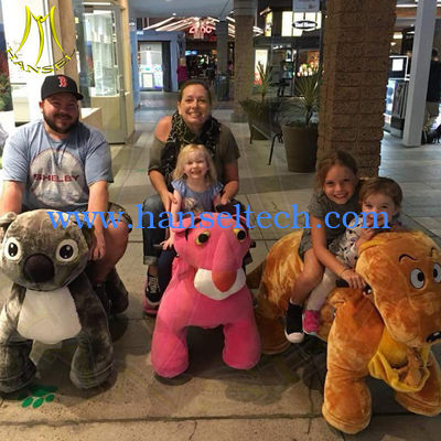 Hansel amusement park electric walking battery operated ride on unicorn المزود