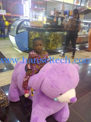 Hansel coin operated plush kids dinosaur park animales mountables in mall المزود