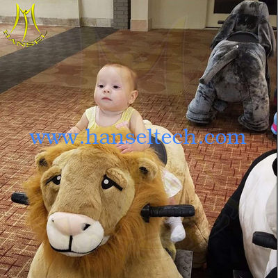 Hansel coin operated indoor rides walking plush electric animal scooters المزود