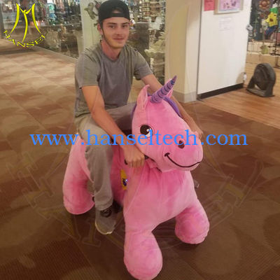 Hansel wholesale walking coin operated motorized plush riding animals المزود