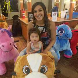 Hansel electric mountable plush motorized animals for shopping mall المزود
