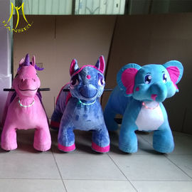 Hansel plush walking animal rideable stuffed horse kids rider for shopping mall المزود