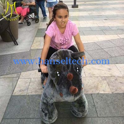 Hansel plush animal design electric kids entertainment plush animal rides المزود