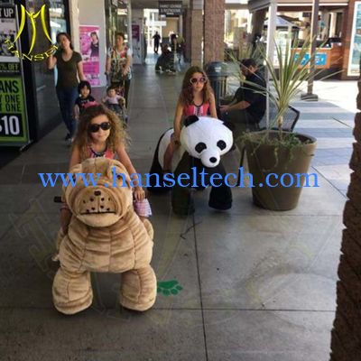 Hansel stuffed walking animals 24 volt ride on toy for kids and adults المزود