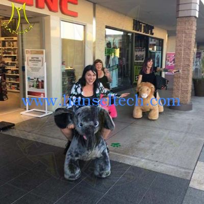 Hansel amusement park motorized animal baby toy ride on walking animals المزود