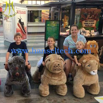 Hansel electric walking stuffed coin operated children ride on animal toy car المزود
