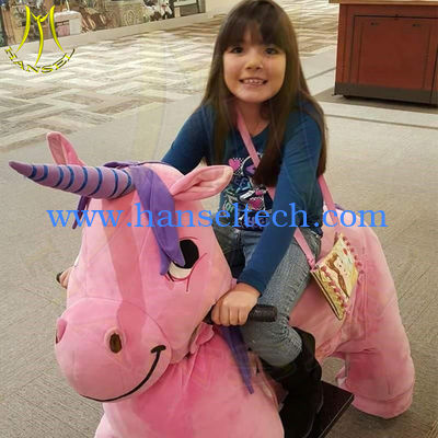 Hansel high quality entertainment walking plush animal electric scooter المزود