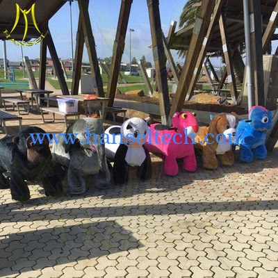 Hansel high quality entertainment walking plush animal electric scooter المزود