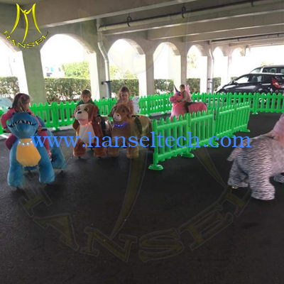 Hansel high quality entertainment walking plush animal electric scooter المزود