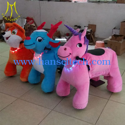 Hansel amusement park children walking stuffed animals coin operated ride on toys المزود
