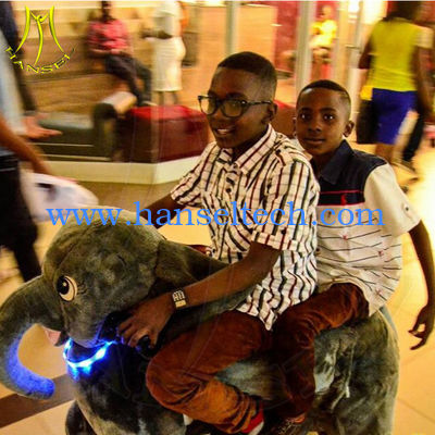 Hansel coin operated mini amusement electric ride on plush animal rides المزود