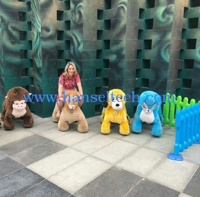 Hansel Guangzhou toy fireproof plush walking electric ride on animals المزود