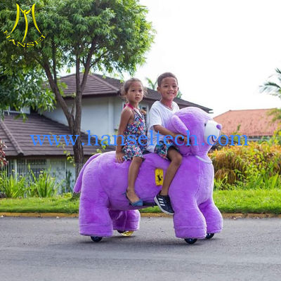 Hansel amusement park walking plush electrical animal toy ride for park المزود