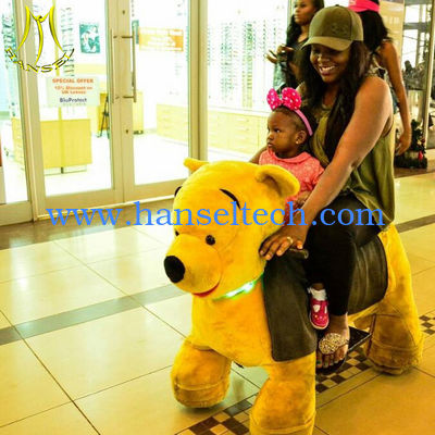 Hansel amusement park walking plush electrical animal toy ride for park المزود