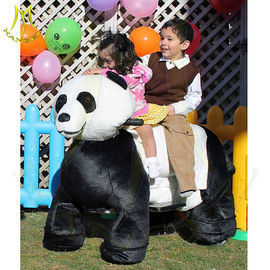 Hansel kids and adult plush motorized animal go cart for Christmas panda ride المزود