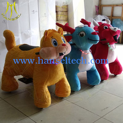 Hansel amusement park walking electric mountable animal plush ride المزود