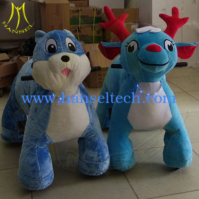 Hansel amusement walking electric plush children token motorized riding toys المزود