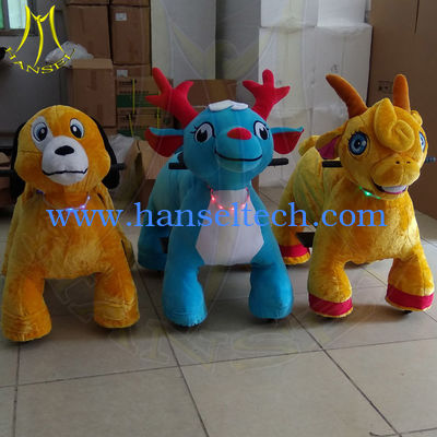 Hansel amusement guangzhou coin operated plush electric walking animal rides المزود