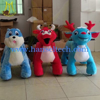Hansel amusement commercial games electric walking stuffed animal toy ride المزود