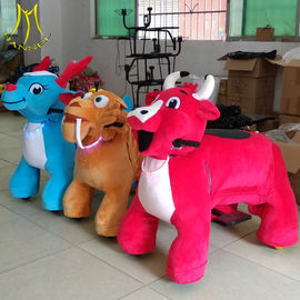Hansel amusement walking plush coin operated animal mountable toy ride المزود