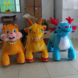 Hansel amusement park moving stuffed electric animal scooters for children المزود