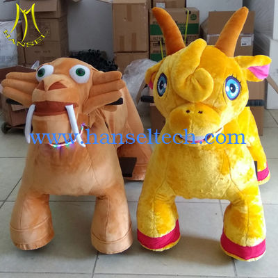 Hansel amusement park electric games walking stuffed ride on animals المزود