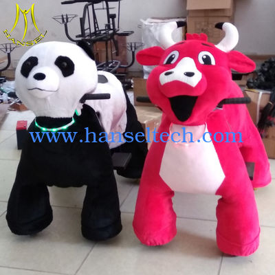 Hansel happy rides on animal motorized plush riding animals for mall المزود