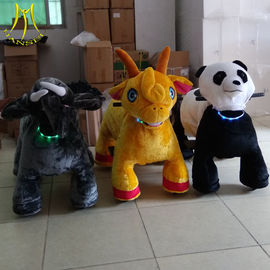 Hansel shopping mall electric walking mountable animal plush ride on toys المزود