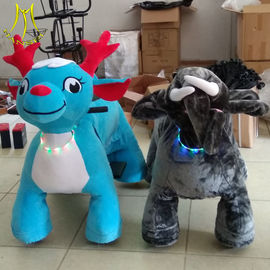 Hansel amusement park walking electric mountable animal plush ride المزود