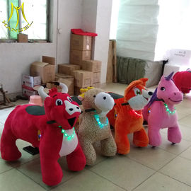 Hansel electric amusement rides game for kid power with 4wheels plush pony horse factory المزود