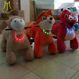 Hansel shopping mall electric mountable animal plush ride on toys المزود