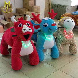 Hansel amusement park children coin operated plush horse pony scooter ride المزود