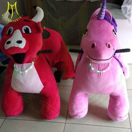 Hansel wholesale walking coin operated motorized plush riding animals المزود