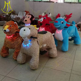 Hansel wholesale walking coin operated motorized plush riding animals المزود