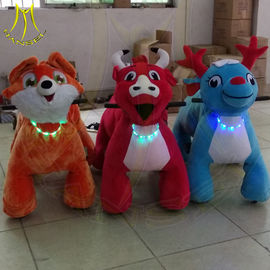 Hansel shopping mall plush electric unicorn ride on plush motorized animals المزود