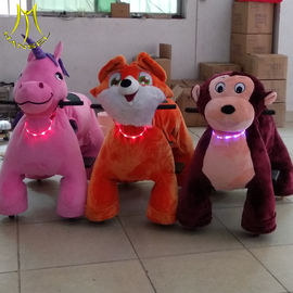 Hansel  amusement kids walking battery operated ride on plush animal for outdoor park المزود