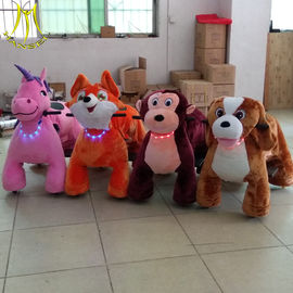 Hansel shopping mall kids plush riding animals plush riding motorized animals for sales المزود