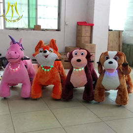Hansel shopping mall kids plush riding animals plush riding motorized animals for sales المزود