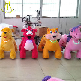 Hansel  theme park equipment for sale kids coin operated plush ride on unicorn المزود
