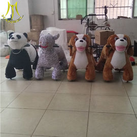 Hansel children stuffed animals with 4wheels ride on animal toy for shopping mall المزود