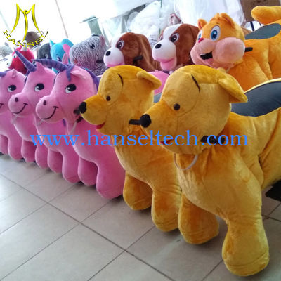 Hansel amusement park game equipment ride on motorized animals plush riding المزود
