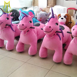 Hansel shopping mall plush animal toy riding for adult coin operated electric plush motorized المزود